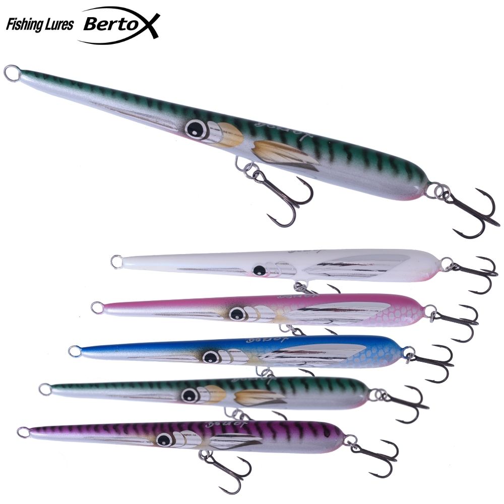 BERTOX Saltwater Handmade Topwater Floating Pencil Lure TITTY TWISTER 15cm/18g
