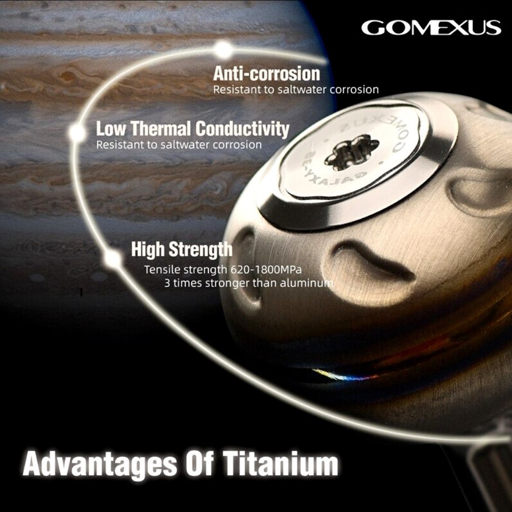 GOMEXUS Fishing Reel Accessories Titanium Power Knob GALAXY JUPITER 38 TA38MXBK - Image 2