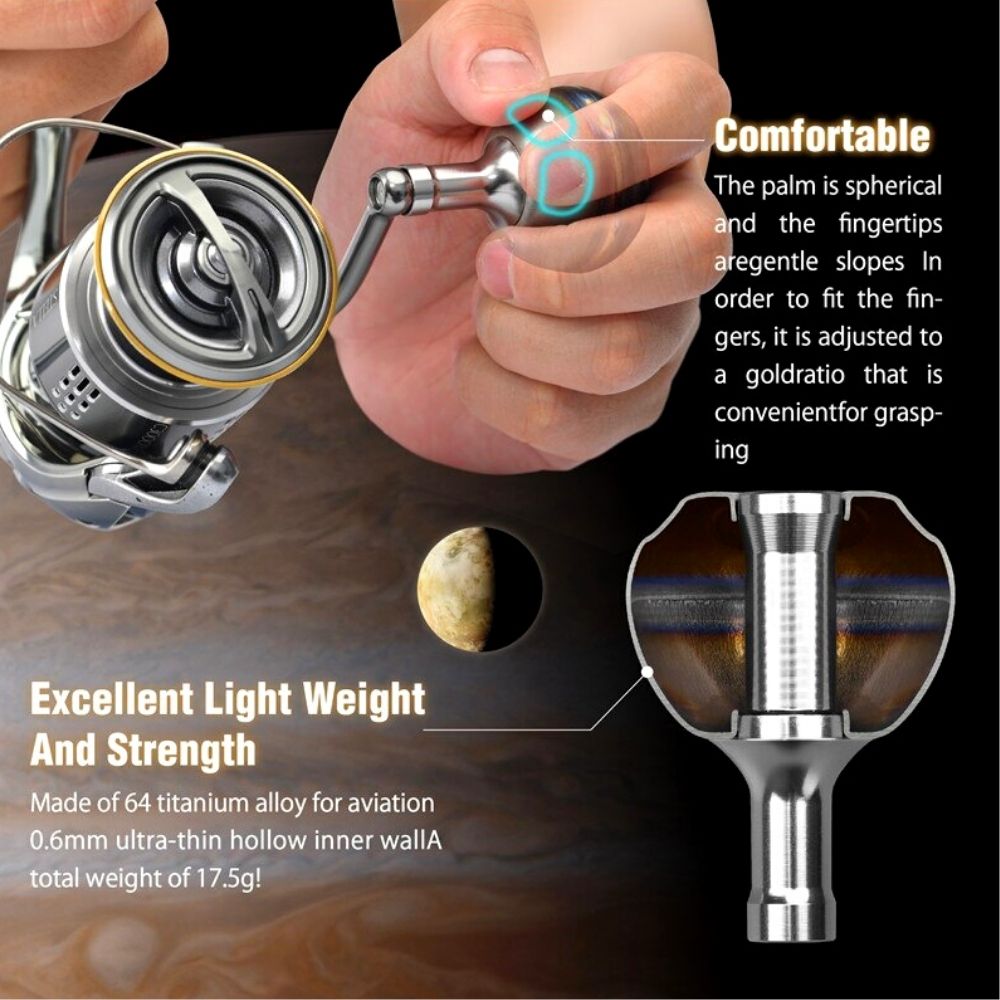 GOMEXUS Fishing Reel Accessories Titanium Power Knob GALAXY JUPITER 38 TA38MXBK - Image 3