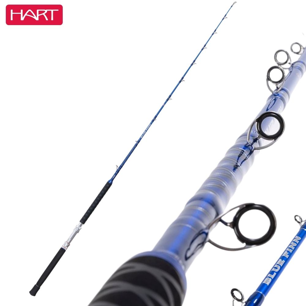 HART Saltwater Fishing Spiral Guides Top Shot Rod BLUE FINN