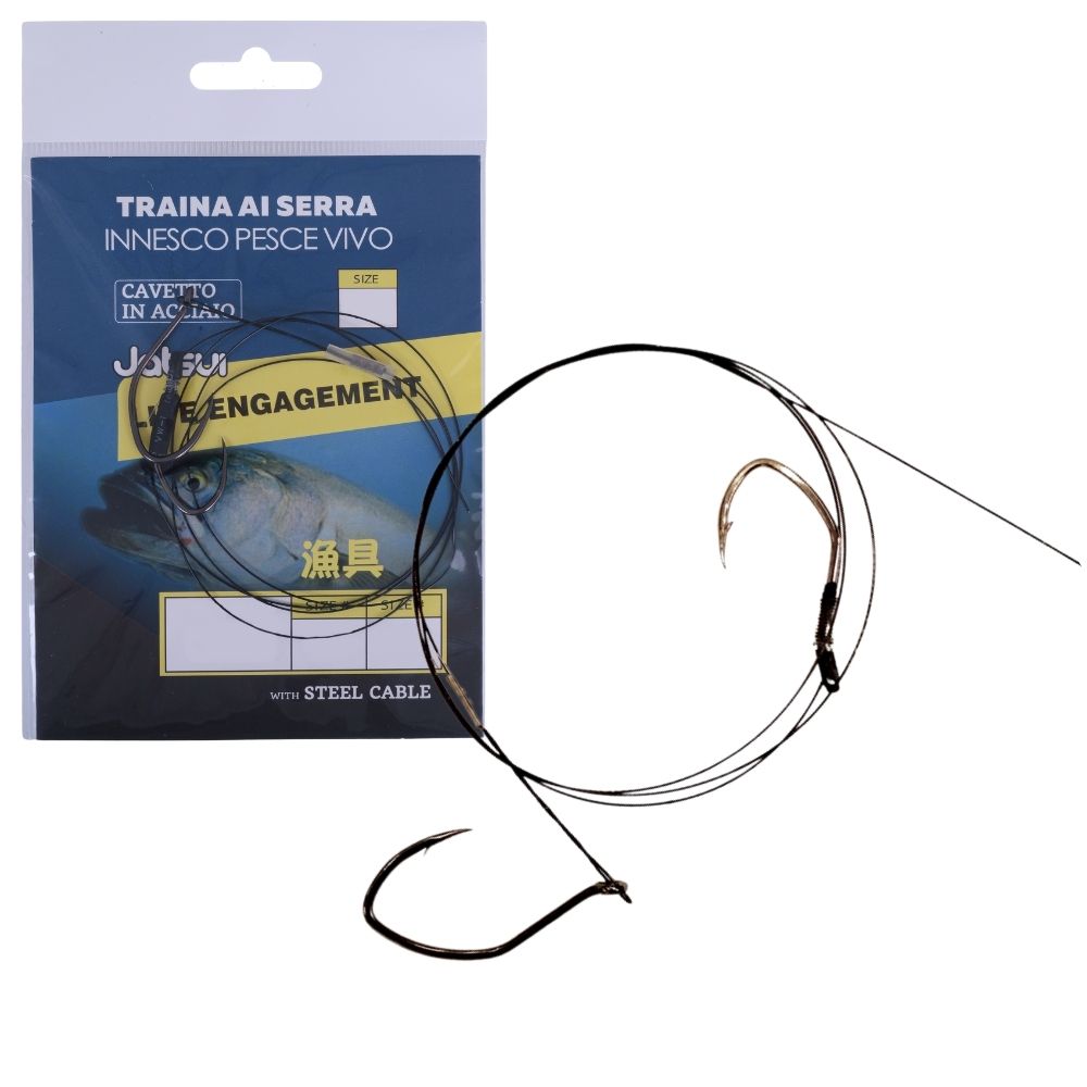 JATSUI Saltwater Live Bait Steel Cable Trolling Rig INNESCO PESCE VIVO