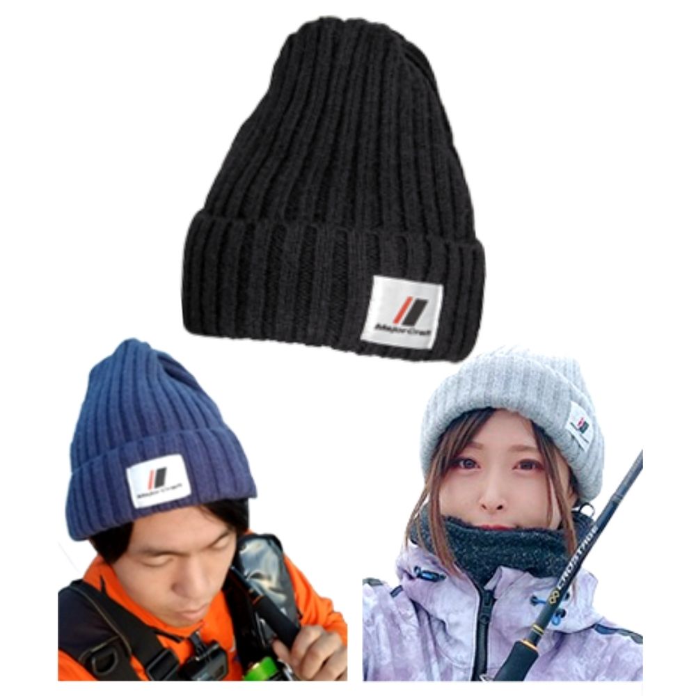 MAJOR CRAFT Fishing & Sport Style Cold Wheather KNIT CAP Black - Image 2
