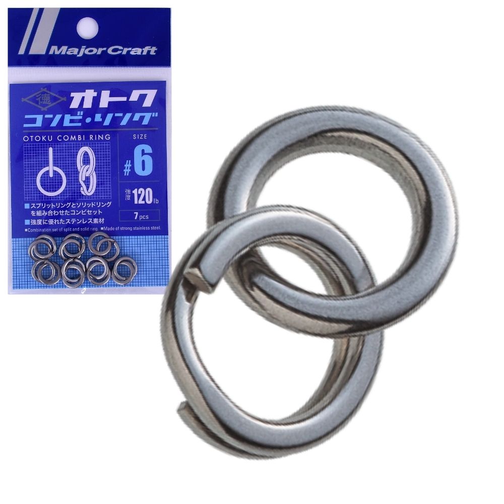 MAJOR CRAFT Fishing Accessories Stainless Steel Split+Solid Ring OTOKU COMBI RING