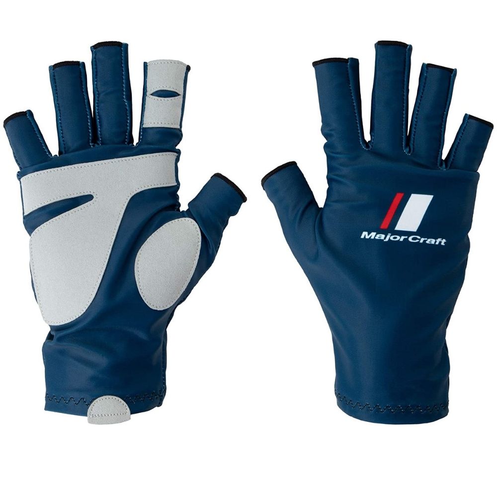 MAJOR CRAFT Quick Drying/UV Protection Fishing Gloves SG-Navy L