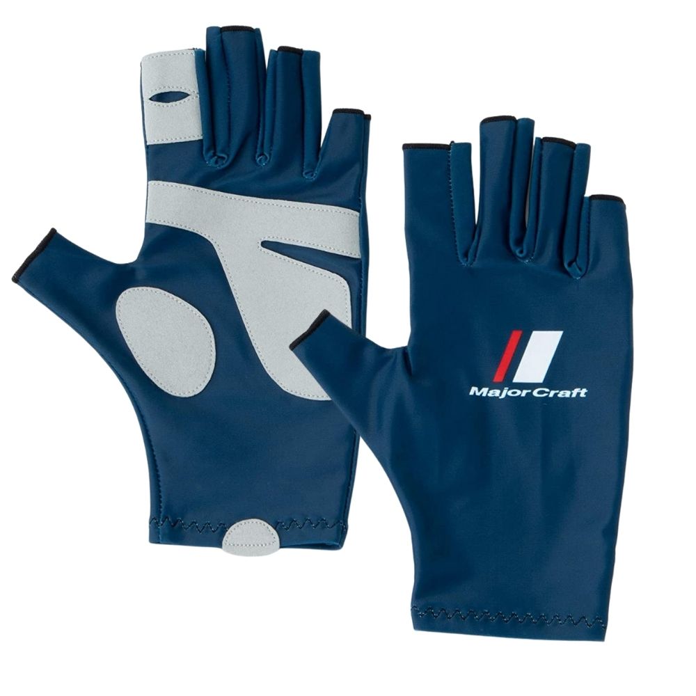 MAJOR CRAFT Quick Drying/UV Protection Fishing Gloves SG-Navy L - Image 2