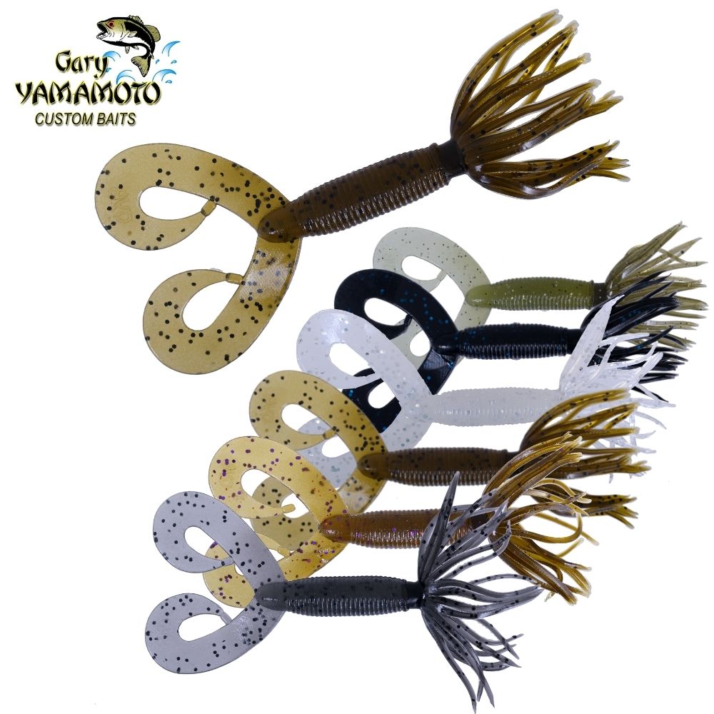 GARY YAMAMOTO Scented Soft Lure Skirted Double Tail H-GRUB 4in