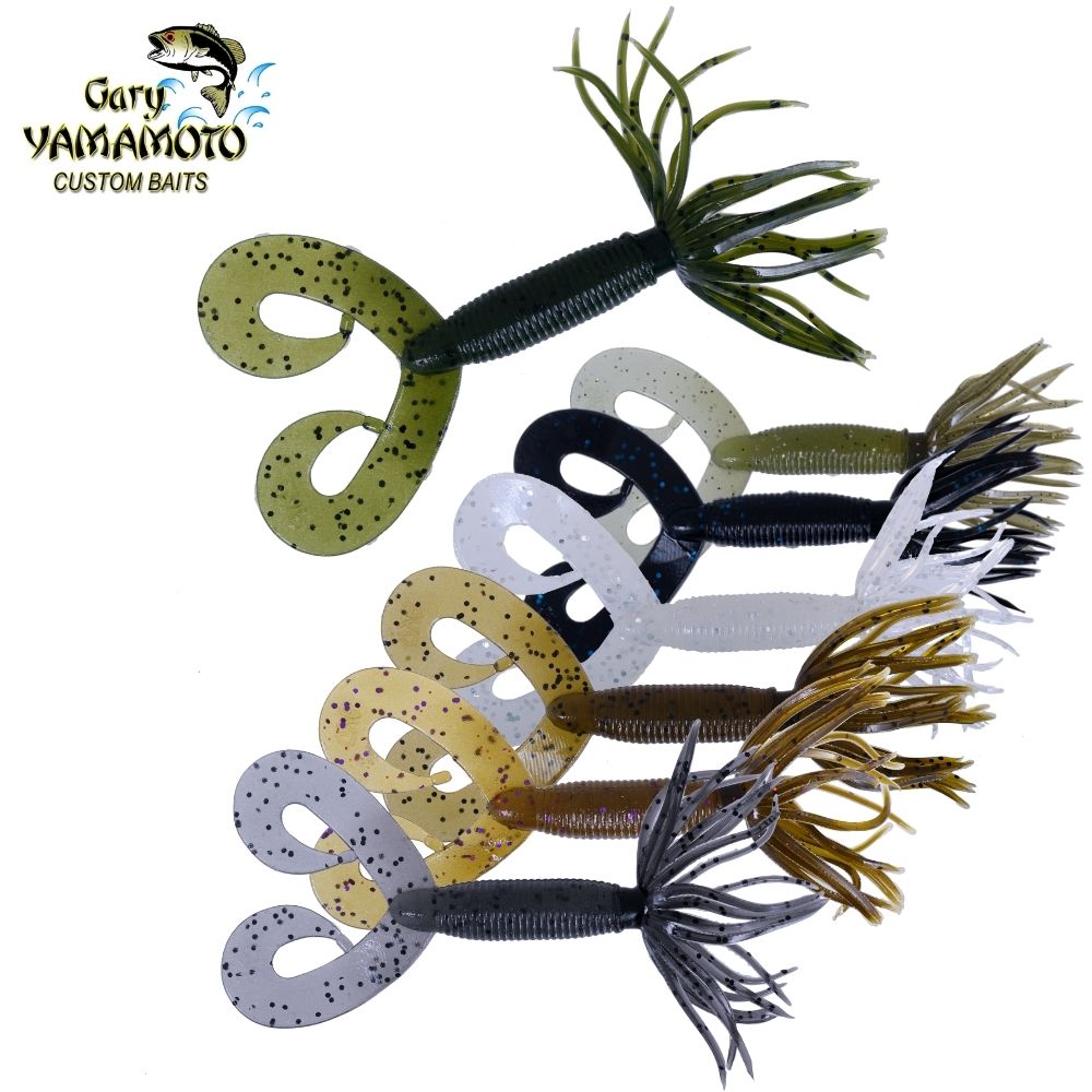 GARY YAMAMOTO Scented Soft Lure Skirted Double Tail H-GRUB 5in