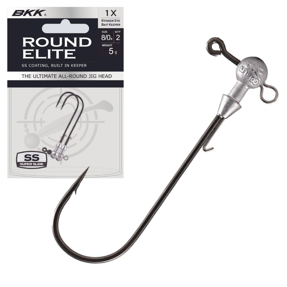 BKK Ultimate All-Round Jig Head Stinger Eye Bait Keeper ROUND ELITE