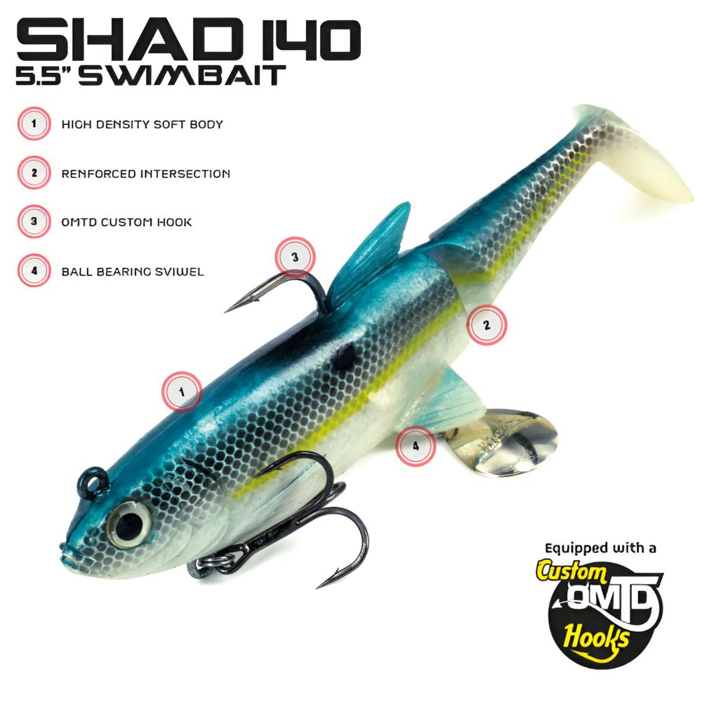 MOLIX Soft Swimbait Lure SHAD 140 5.5”/60g - Image 2