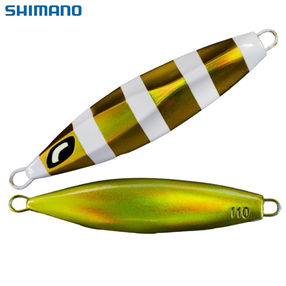 SHIMANO Rear Weighted Double-Side Colored Jig Lure OCEA WING 110g Gold Zebra