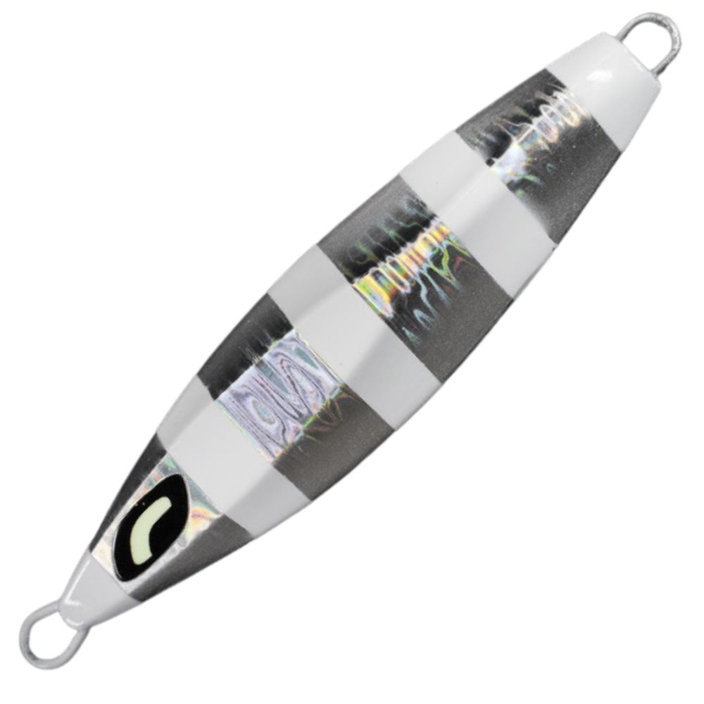 SHIMANO Rear Weighted Double-Side Colored Jig Lure OCEA WING 160g Zebra Glow - Image 3