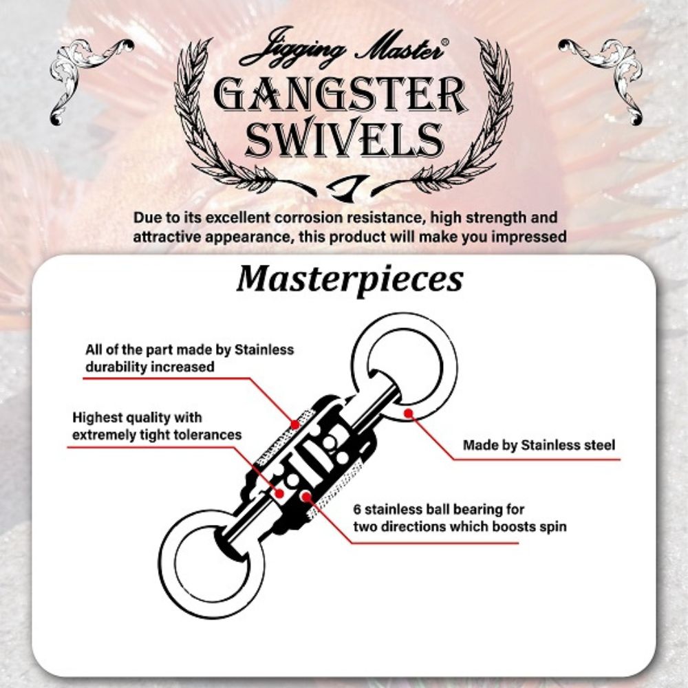 JIGGING MASTER Stainless Steel Swivel GANGSTER ALMIGHTY M-95kg - Image 4