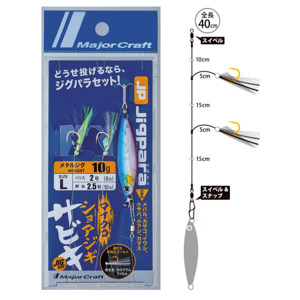 MAJOR CRAFT Shore Jigging Rig JIGPARA Sabiki MICRO JIG-SET JPM-L