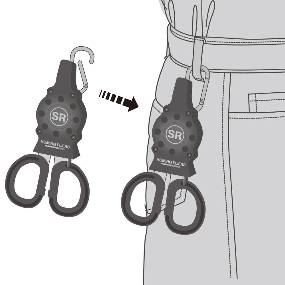 DAIICHISEIKO PE Line Flat Nose Pliers With Clip On Holster HOMING PLIERS-FN - Image 6
