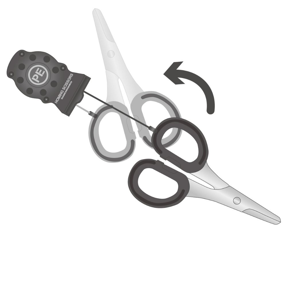 DAIICHISEIKO FIshing Line Cutting Tool With Clip On Holster HOMING SCISSORS Type-PE - Image 4