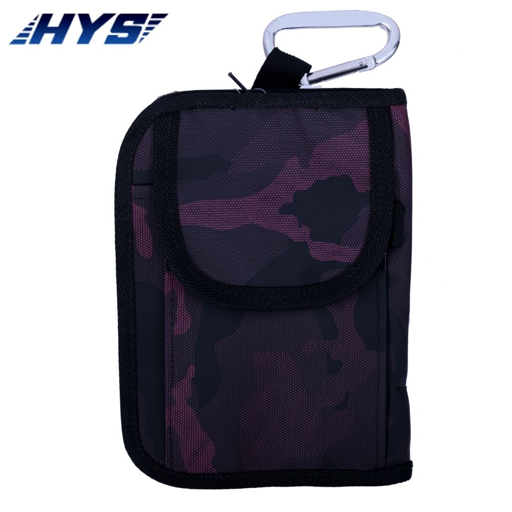 HYS Squid Fishing Lure Carrying Bag CLEAR EGI WALLET Camo Red