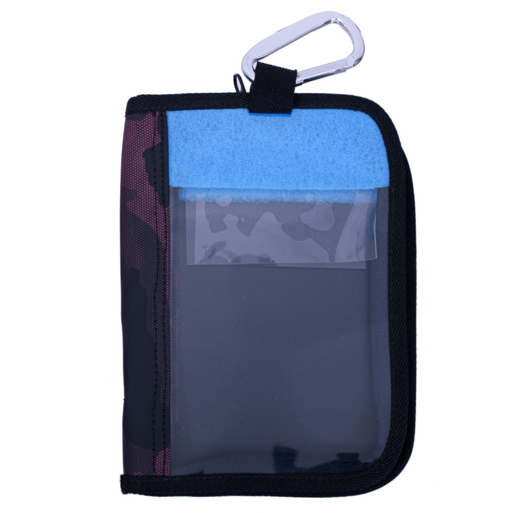 HYS Squid Fishing Lure Carrying Bag CLEAR EGI WALLET Camo Red - Image 3