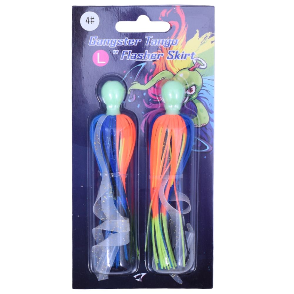 JIGGING MASTER Teaser Lure GANGSTER TANGO Flasher Skirt #L-80mm - Image 18