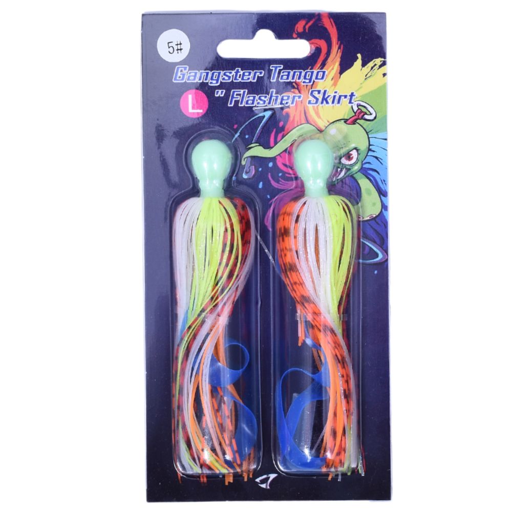 JIGGING MASTER Teaser Lure GANGSTER TANGO Flasher Skirt #L-80mm - Image 14