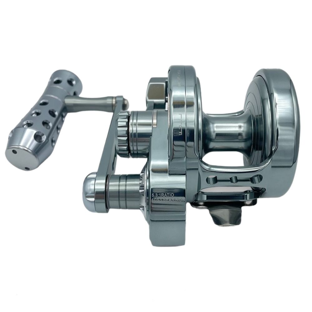 JIGGING MASTER Hi Speed Righthanded Monster Game Reel Power Spell PE5 Grey/Grey - Image 4
