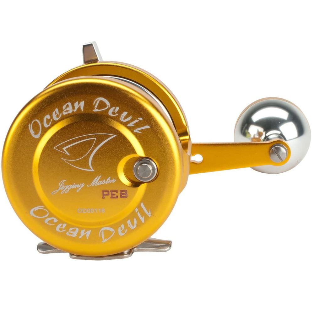 JIGGING MASTER Dual Docking Righthanded Jigging Reel OCEAN DEVIL PE8 GD/SV - Image 6