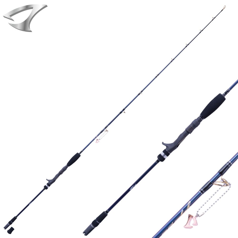 JIGGING MASTER Ultimate Hi & Slow Pitch Jigging Baitcasting Spiral Guides Rod GANGSTER STICK #5
