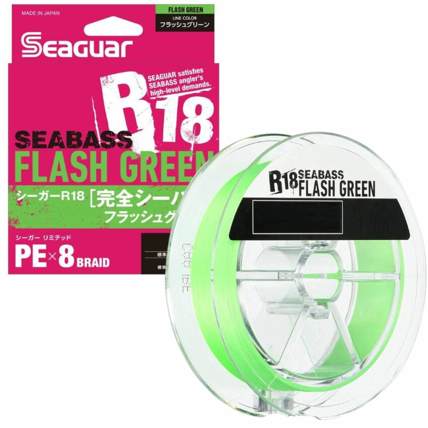 SEAGUAR KUREHA R18 SEABASS flash green x8 Braid PE Line Premium 150m JAPAN 