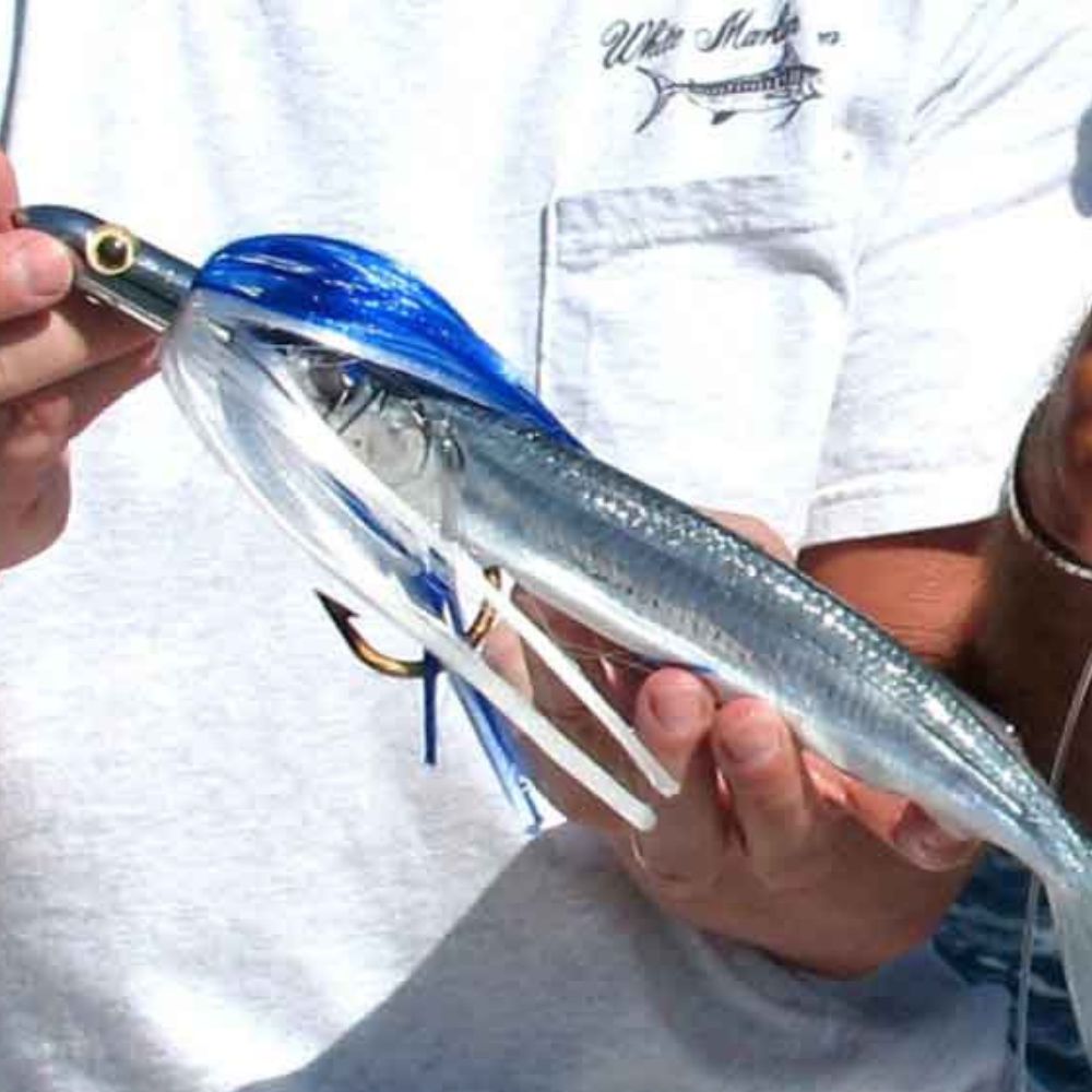 WWT Saltwater Skirted-Bullet Head Trolling Lure Iland Style GOLDEN EYE 7in/18cm - Image 5