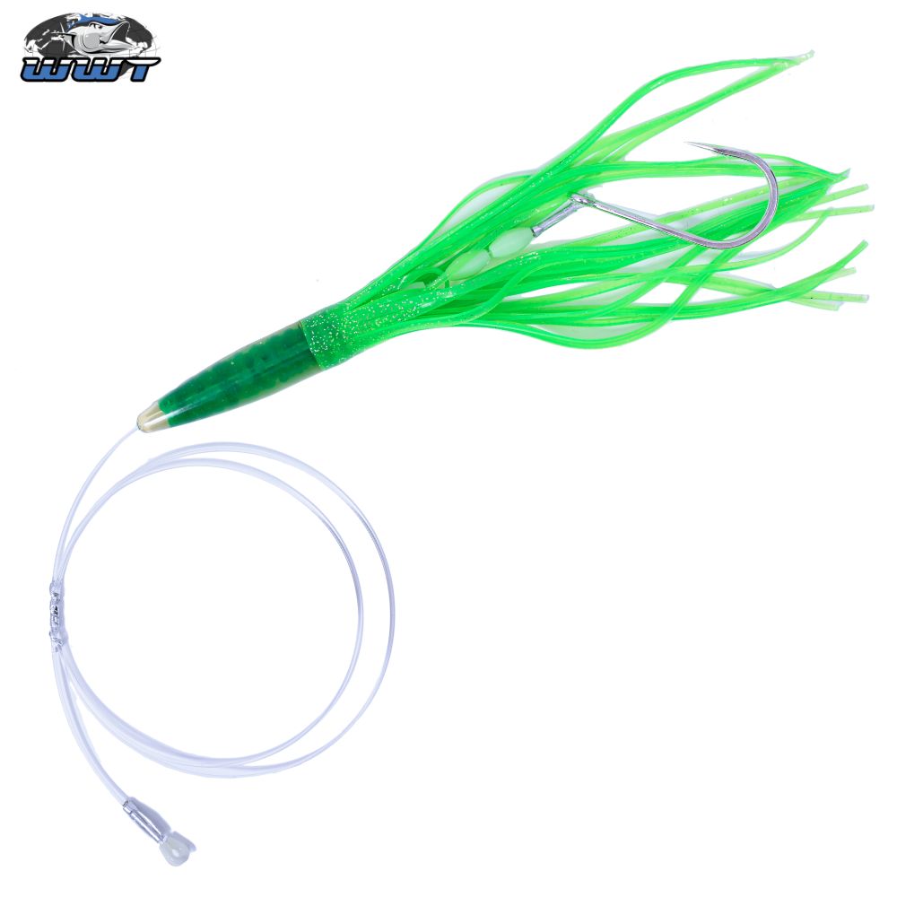 WWT Offshore Game-Fishing Rigged Trolling Lure GREEN MACHINE 12in