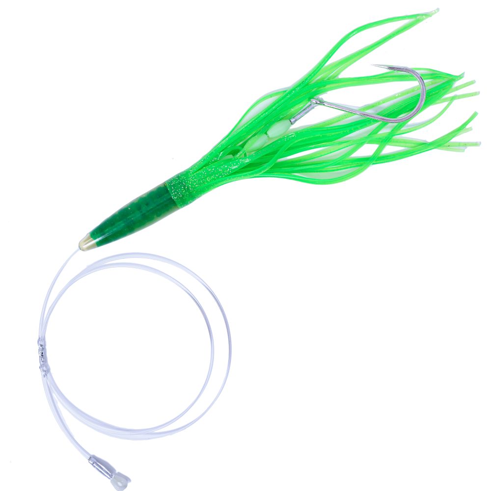 WWT Offshore Game-Fishing Rigged Trolling Lure GREEN MACHINE 12in - Image 2