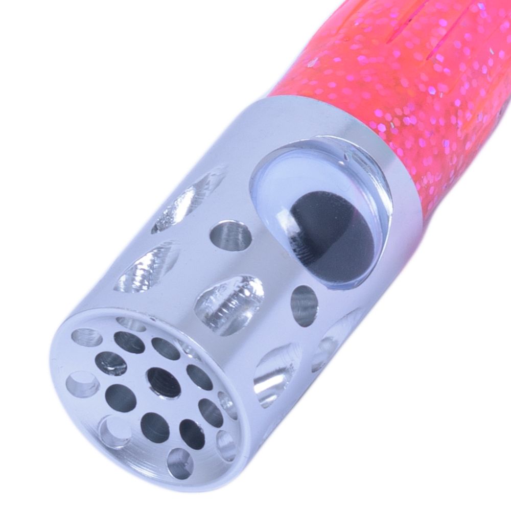 WWT Offshore Game-Fishing Trolling Rigged Lure GATLIN JET 10” Pink/Clear/Silver-Glitter - Image 5