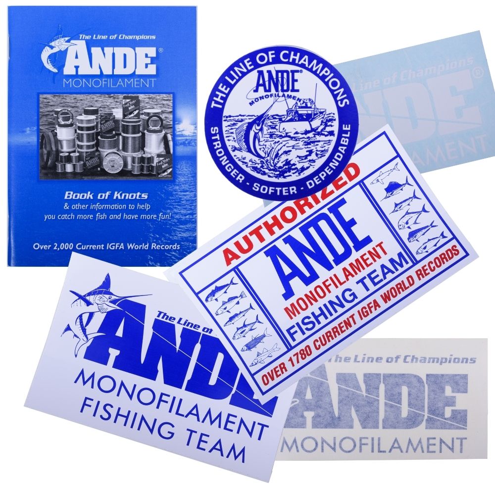ANDE Saltwater Fishing Tips-Knot Book + Decal Set