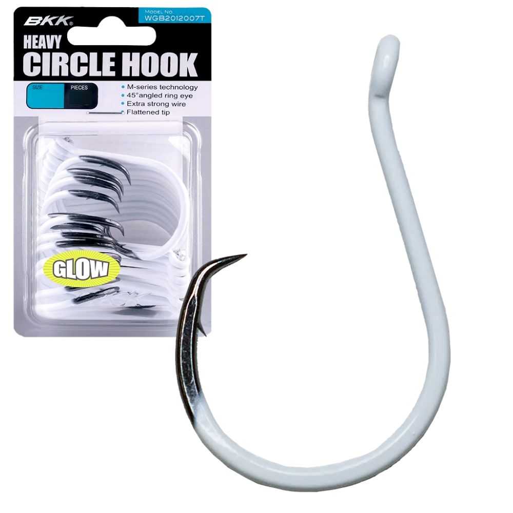 BKK Saltwater Extra Strong Heavy Circle Hooks GLOW Pro Pack 50 Pcs