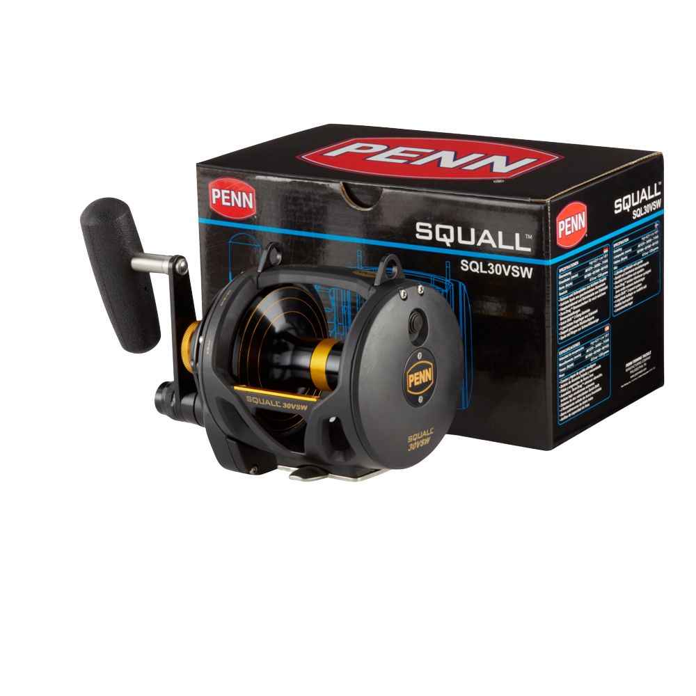 PENN Saltwater Game Fishing Conventional Lever Drag 2 Speed Reel SQUALL 30VSW - Image 8
