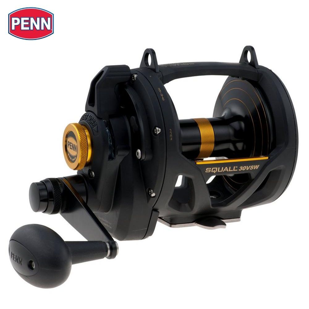 PENN Saltwater Game Fishing Conventional Lever Drag 2 Speed Reel SQUALL 30VSW