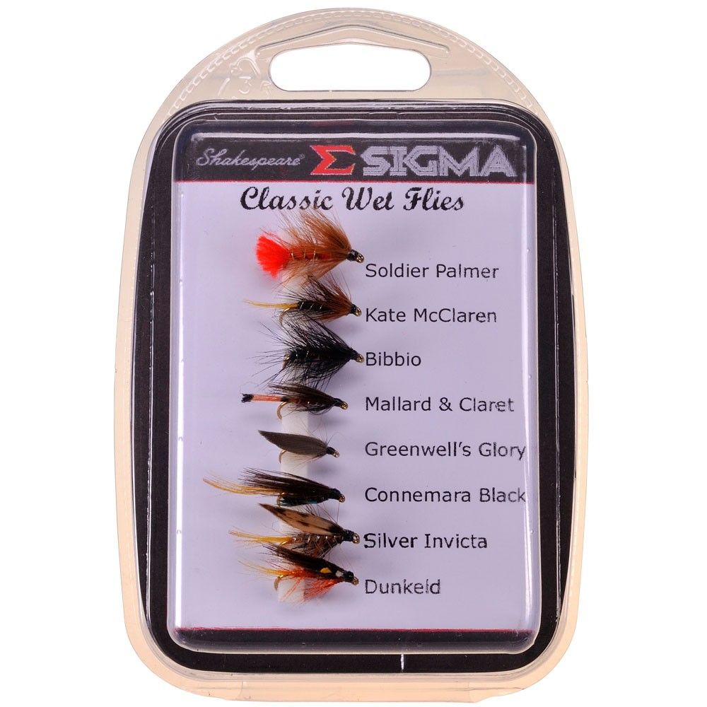 SHAKESPEARE Sigma Fly Fishing Flies CLASSIC WET Set