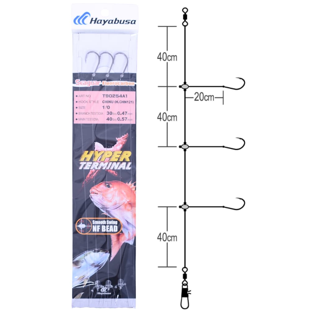 HAYABUSA Bottom And Surf Fishing Rig HYPER TERMINAL EX700 #1/0