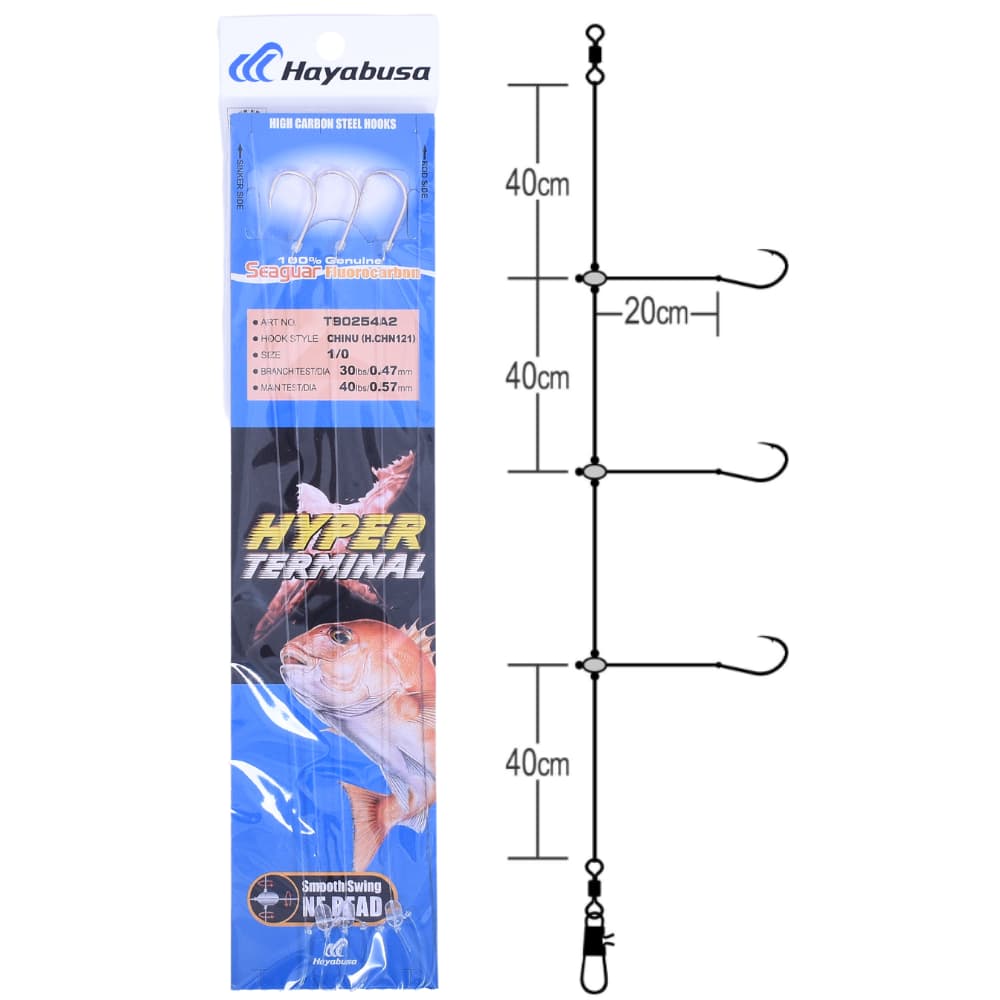 HAYABUSA Bottom And Surf Fishing Rig HYPER TERMINAL T90254A2 #1/0