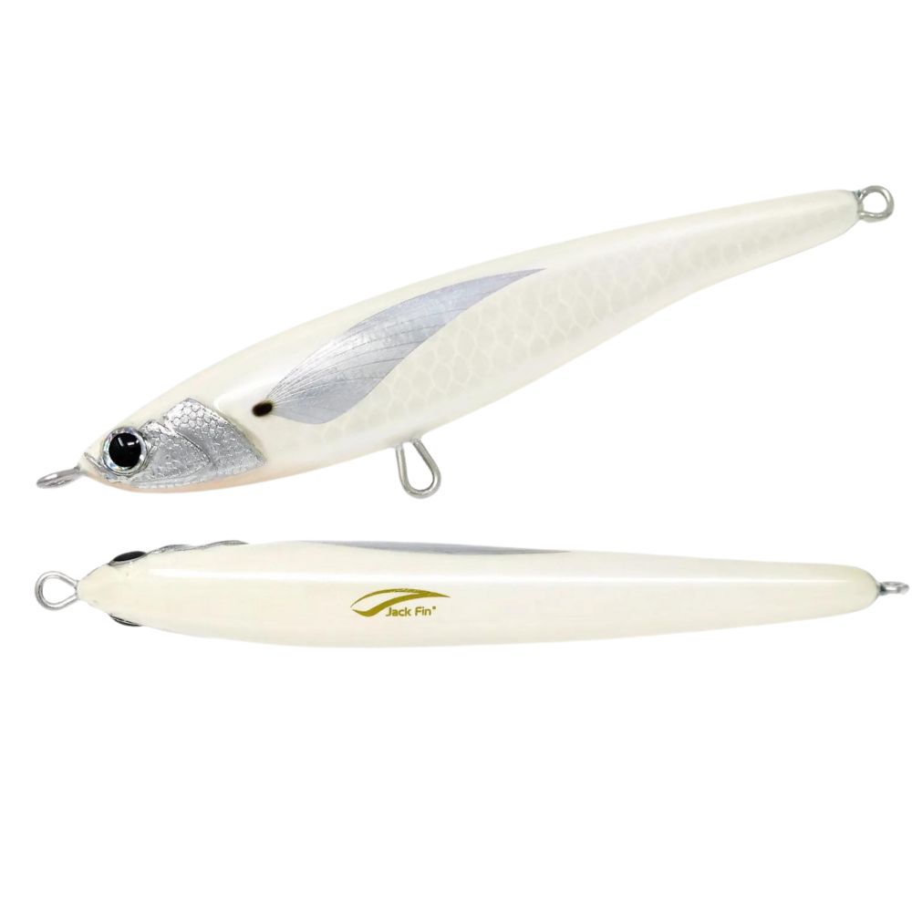 JACK FIN Handmade Tuna Special Sinking Stick Bait Pelagus 165-S White Alu Gill - Image 2