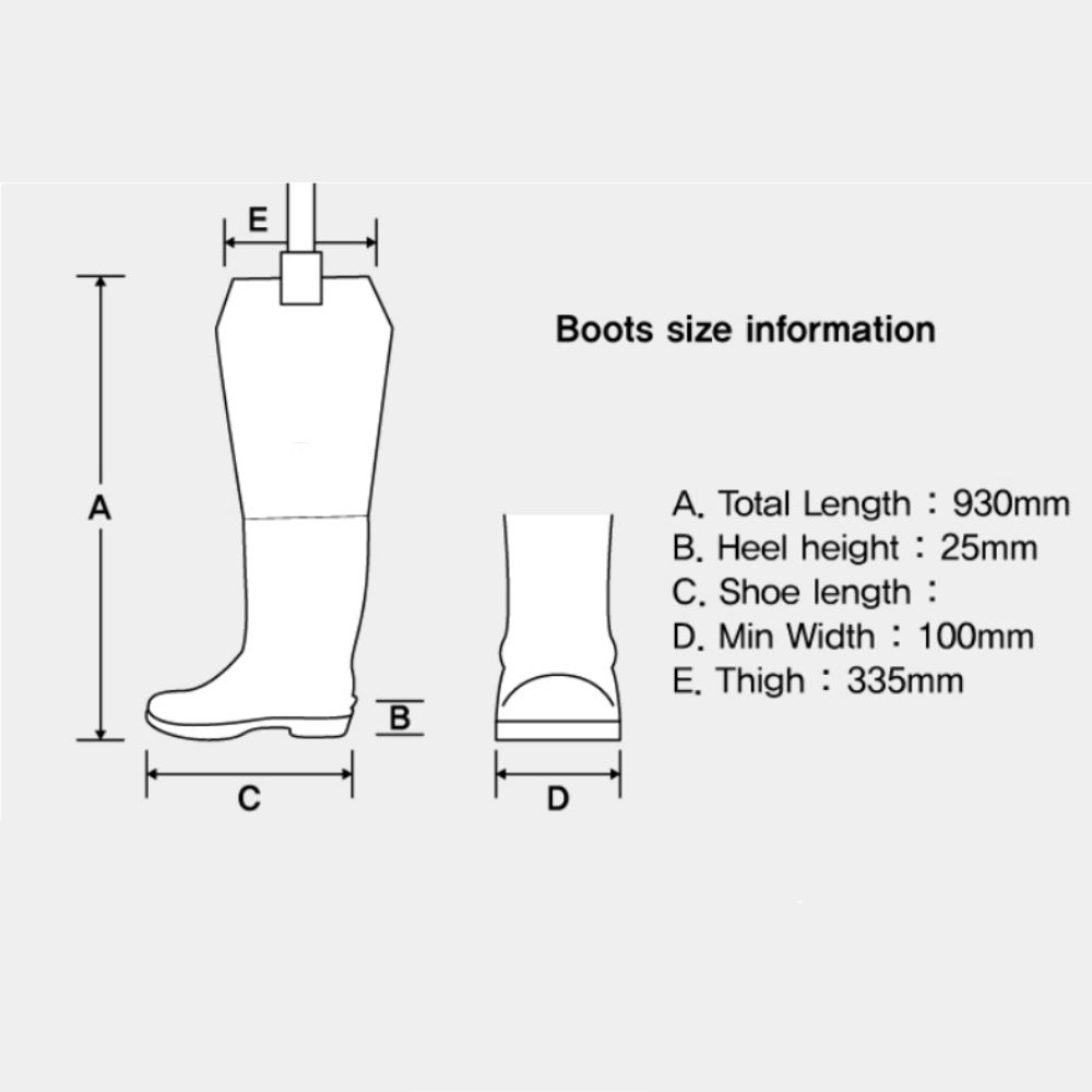 NS BLACK HOLE Fishing Waterproof Knee Thigh BOOTS Type-B Size-L - Image 8