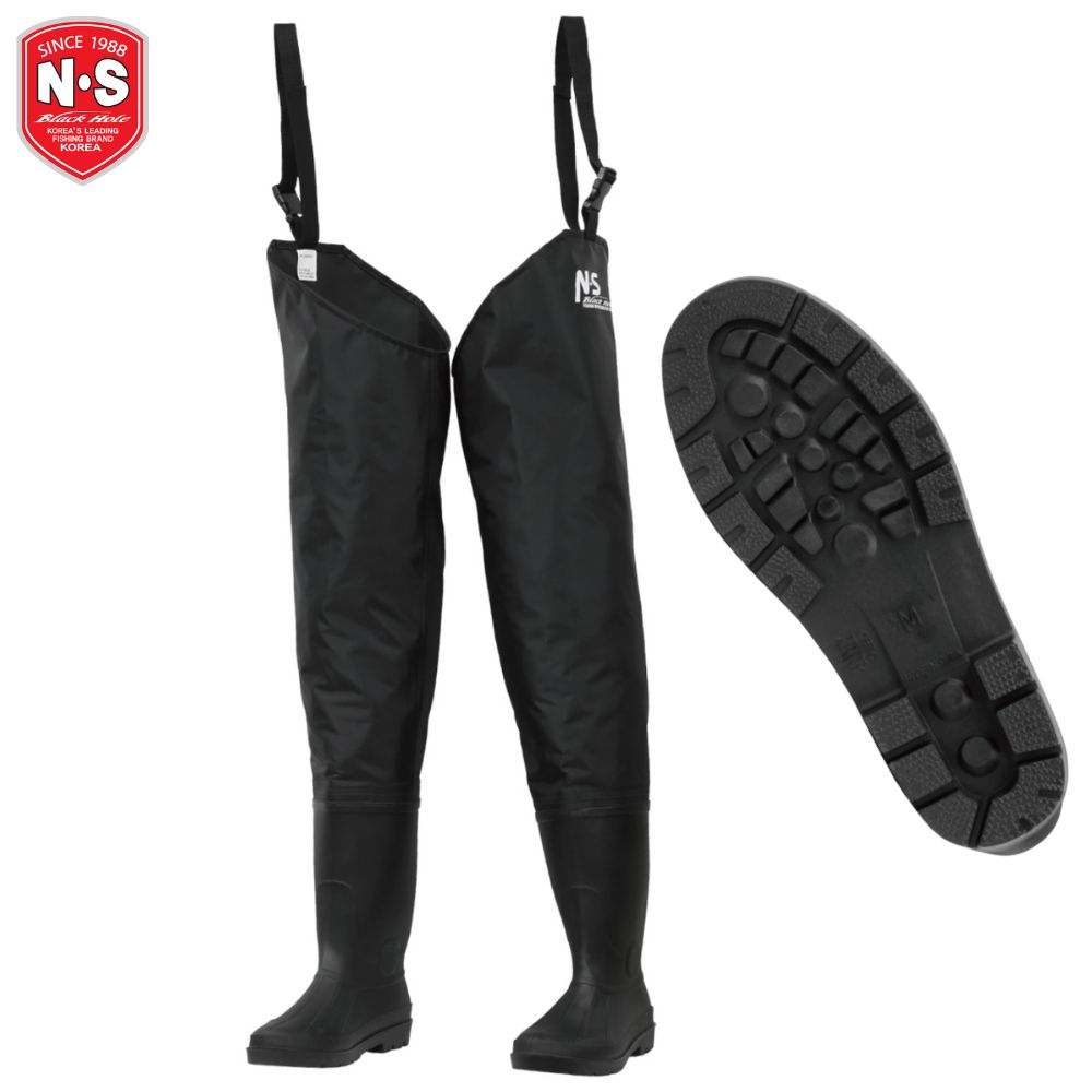 NS BLACK HOLE Fishing Waterproof Knee Thigh BOOTS Type-B Size-L