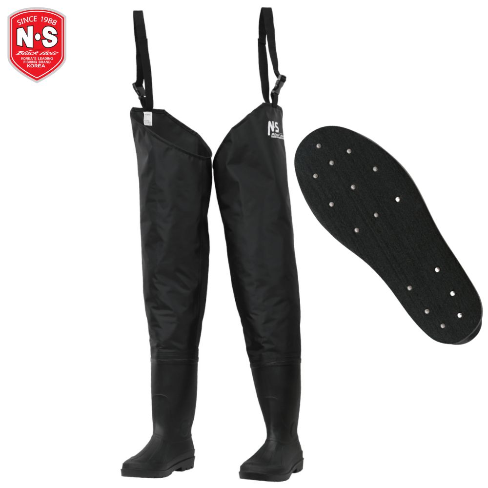 NS BLACK HOLE Fishing Waterproof Knee Thigh BOOTS Type-C Size-L