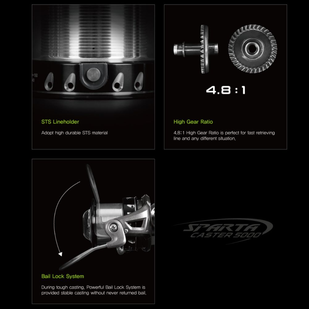 NS BLACK HOLE Surfcasting Spinning Reel SPARTA CASTER 5000 - Image 9