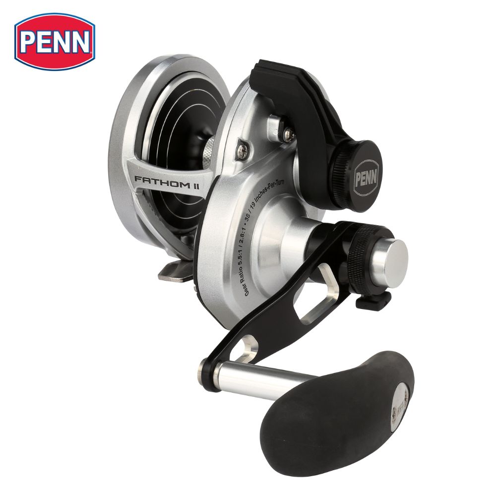 PENN Conventional 2-Speed Left-Handed Reel FATHOM II LEVER DRAG 15XNLD2LH