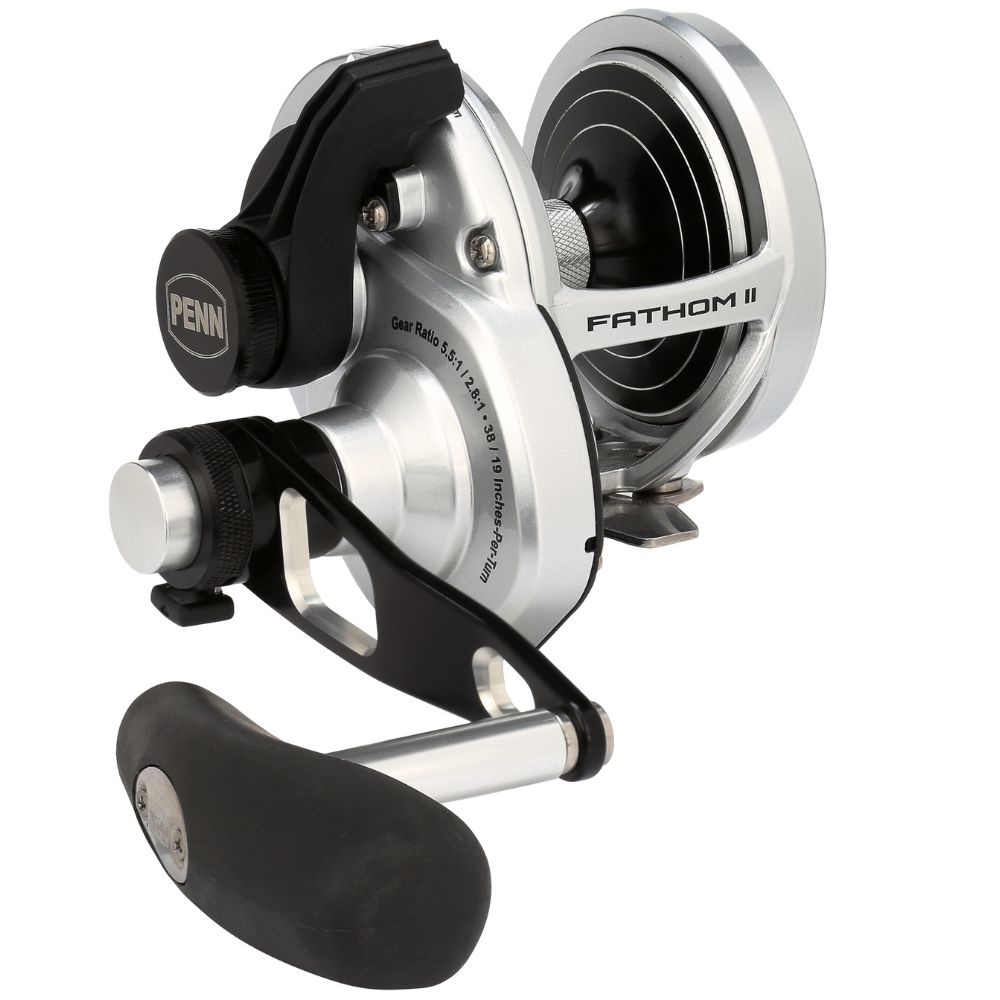 PENN Conventional 2-Speed Right-Handed Reel FATHOM II LEVER DRAG 25NLD - Image 2