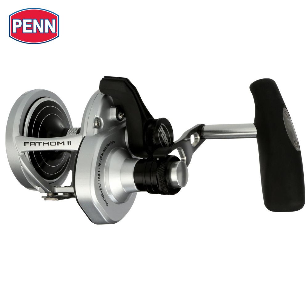 PENN Conventional 2-Speed Left-Handed Reel FATHOM II LEVER DRAG 30LD2 LH