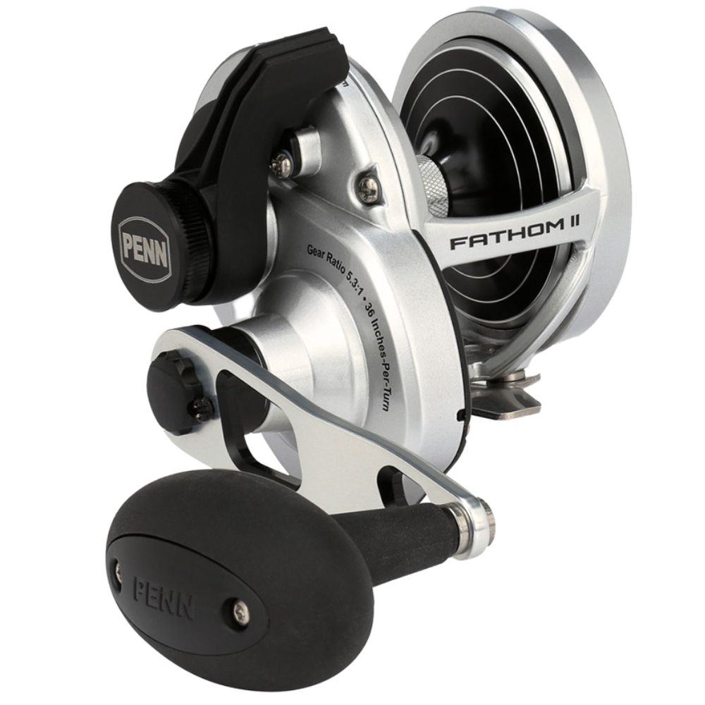 PENN Conventional One-Speed Right-Handed Reel FATHOM II LEVER DRAG 10XNLD - Image 2
