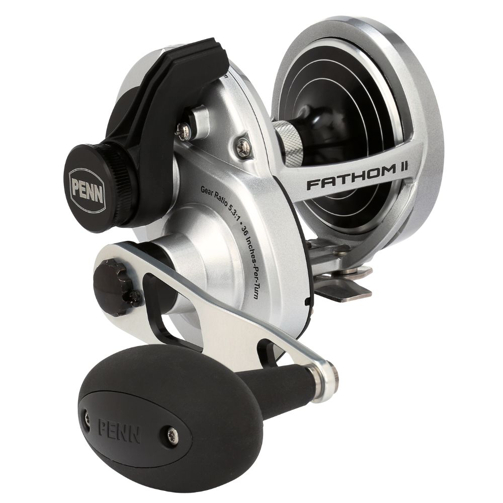 PENN Conventional One-Speed Right-Handed Reel FATHOM II LEVER DRAG 30LD - Image 2