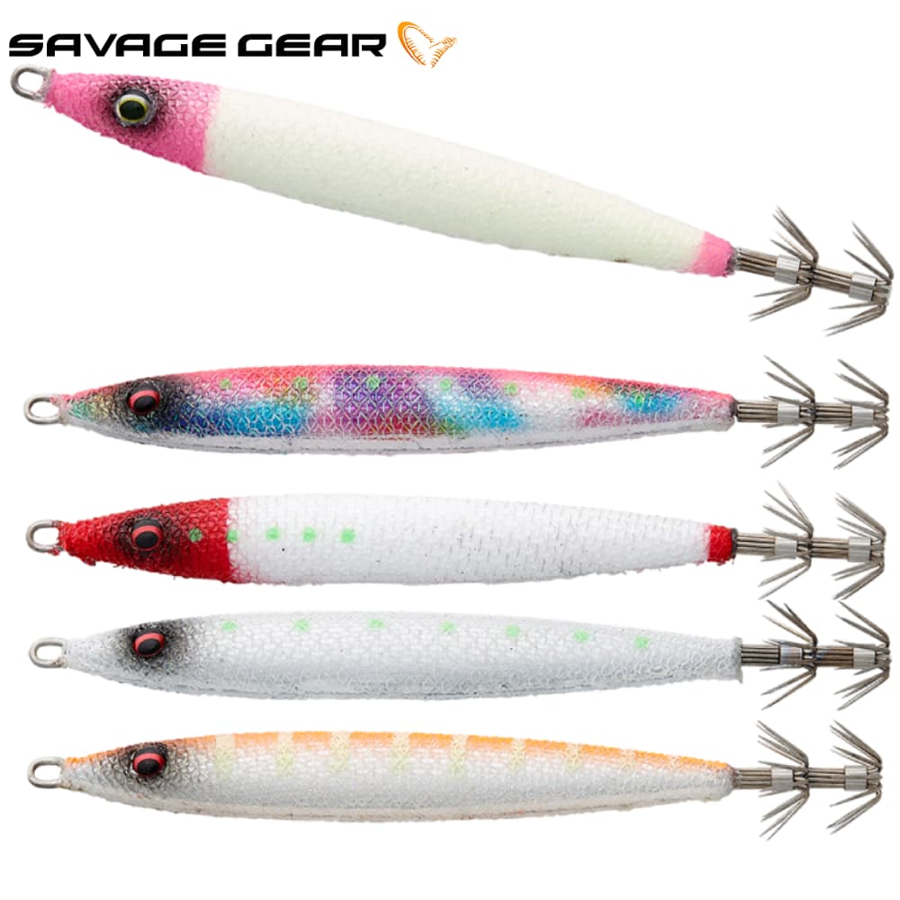 SAVAGE GEAR Squid Fishing Cloth Wrapped Lead Jig SQUID FINGER 10cm/75g FS