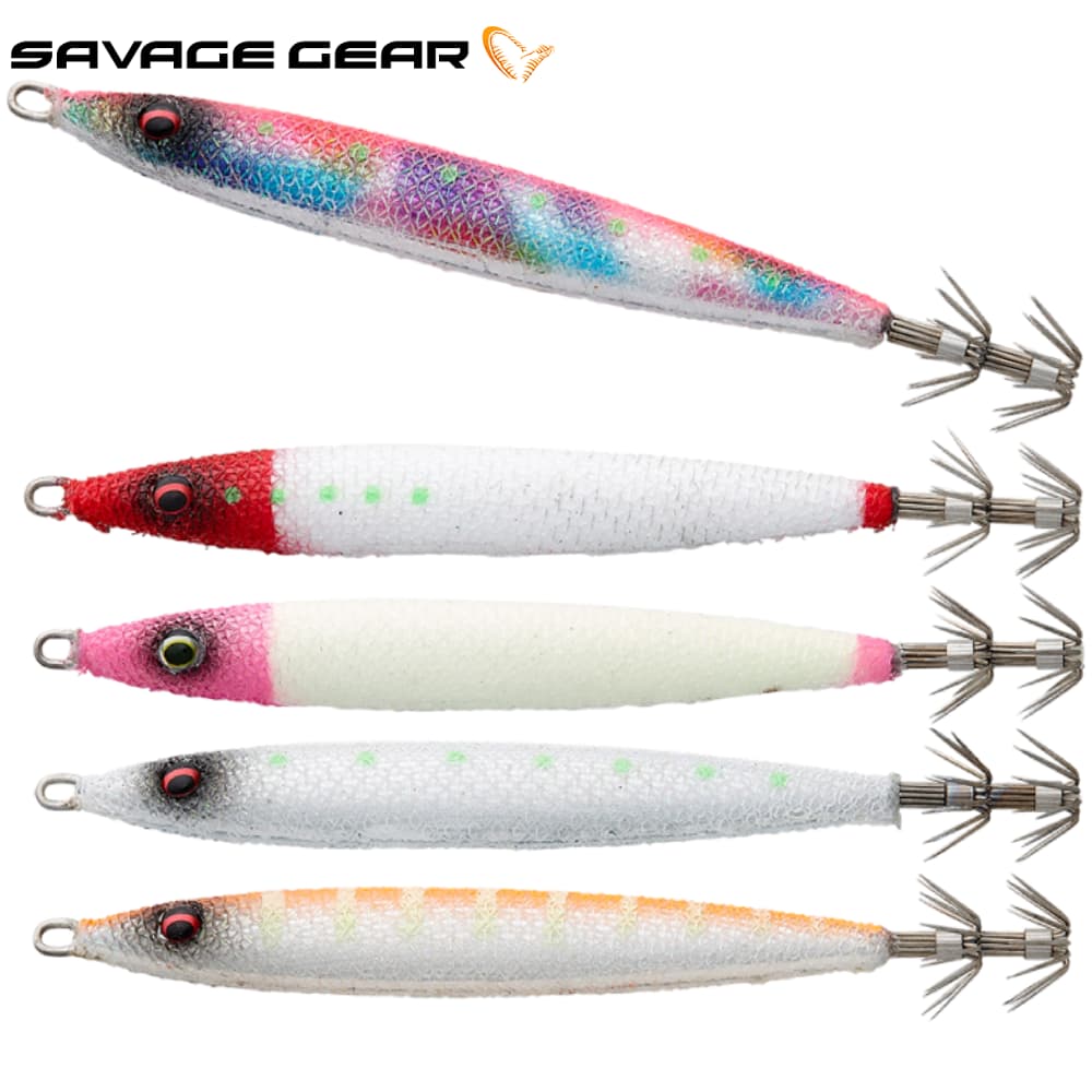 SAVAGE GEAR Squid Fishing Cloth Wrapped Lead Jig SQUID FINGER 8cm/35g FS